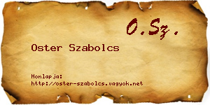 Oster Szabolcs névjegykártya